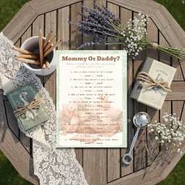 Convite A Silly Goose Green Guess Who Game card