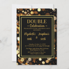 Convite à Soireia de Aniversário Duplo Elegante Pr