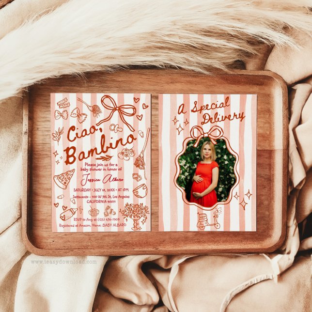 Convite A special Delivery Photo Red Invitation (Criador carregado)