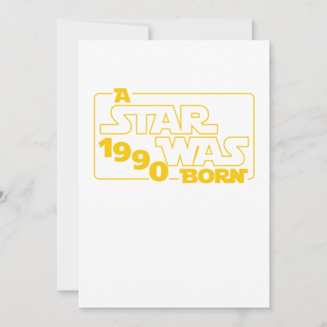 Convite A Star Was Born 1990 30 th Birthday Gift (Frente)