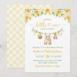 Convite A Sweet Little One Lemon Citrus Floral Baby Shower