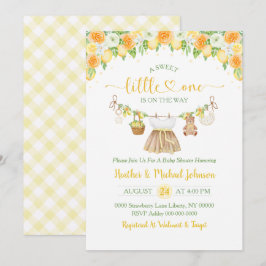 Convite A Sweet Little One Lemon Citrus Floral Baby Shower