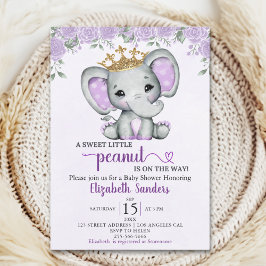 Convite A Sweet Little Peanut is on the way Baby shower