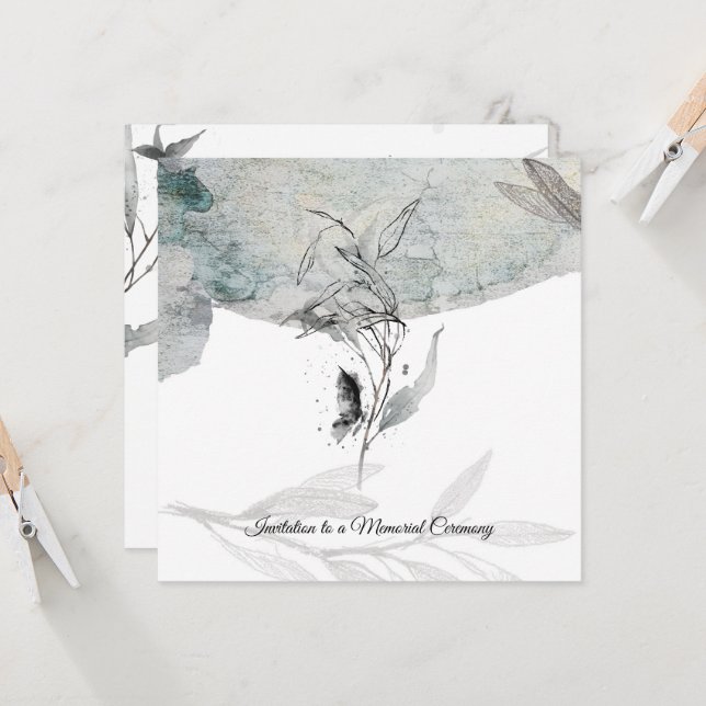 Convite A thoughtfully designed sympathy card (Frente/Verso In Situ)