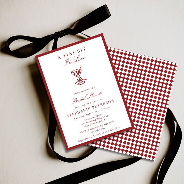 Convite A Tini Bit In Love Old Money Martini Bridal Shower (Criador carregado)