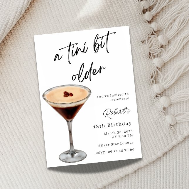 Convite A Tini Bit Older 18th Birthday Invitation (Criador carregado)