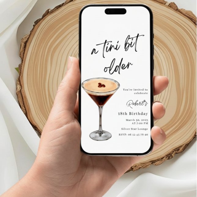 Convite A Tini Bit Older 18th Birthday Invitation (Criador carregado)