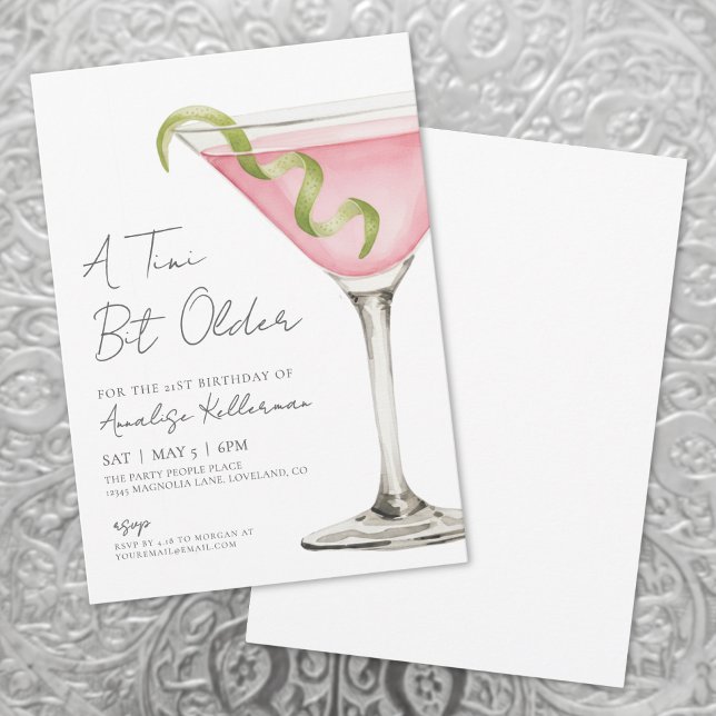 Convite A Tini Bit Older Adult Birthday Party Invitation (A Tini Bit Older Adult Birthday Party Invitation)