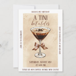 Convite A Tini Bit Older Espresso Martini Birthday Party