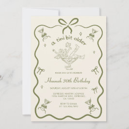 Convite A Tini Bit Older Espresso Martini Bow Birthday