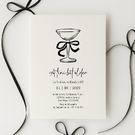 Convite A tini bit older, Hand drawn birthday invitation