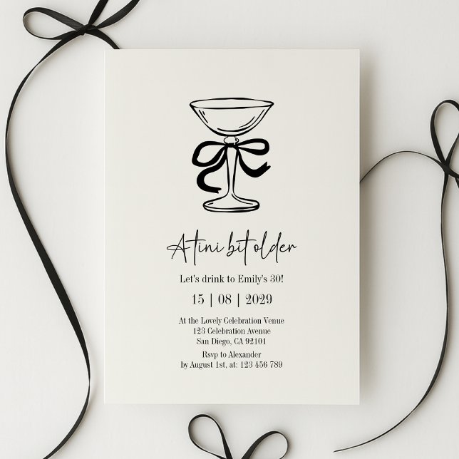 Convite A tini bit older, Hand drawn birthday invitation (Criador carregado)