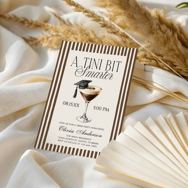 Convite A Tini Bit Smarter Espresso Martini Graduation (Criador carregado)