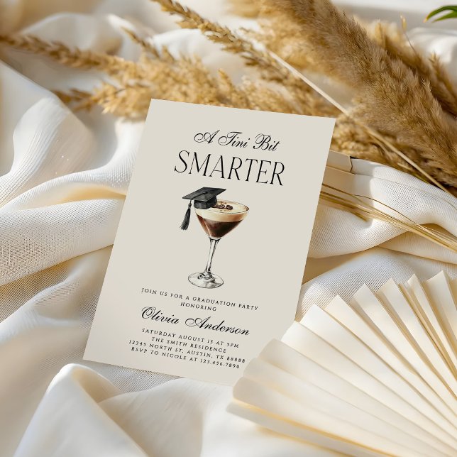 Convite A Tini Bit Smarter Espresso Martini Graduation (Criador carregado)