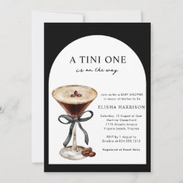 Convite A Tini One Is on the Way QR code Baby Shower