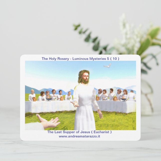 Convite A Última Ceia de Jesus (Eucaristia) (Em pé/Frente)