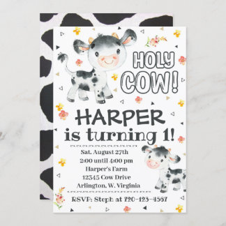 Convite à Vaca Aniversário Sagrado Convite à Vaca