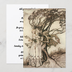 Convite A Velha no Bosque por Arthur Rackham