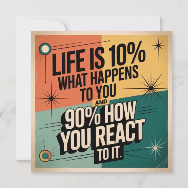 Convite A vida é 10% o que acontece com você (Frente)