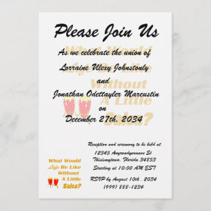 Convite a vida é como sem salsa, texto cor de laranja, g