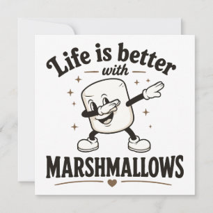 Convite A vida é melhor com marshmallows