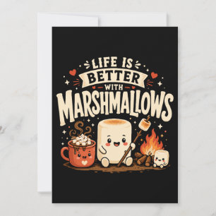 Convite A vida é melhor com marshmallows