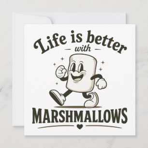 Convite A vida é melhor com marshmallows