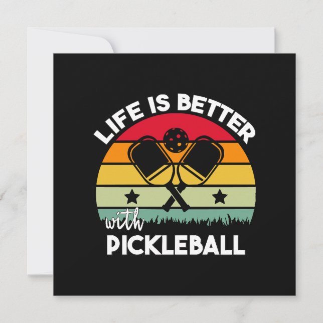 Convite A vida é melhor com o Pickleball (Frente)