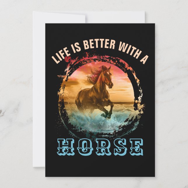 CONVITE A VIDA É MELHOR COM UM CAVALO (Frente)