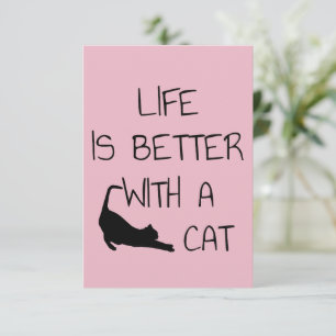 Convite A Vida É Melhor Com Um Gato - Amantes de Gatos