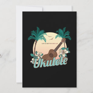 Convite A Vida É Melhor Com Um Presente Acústico Ukulele U