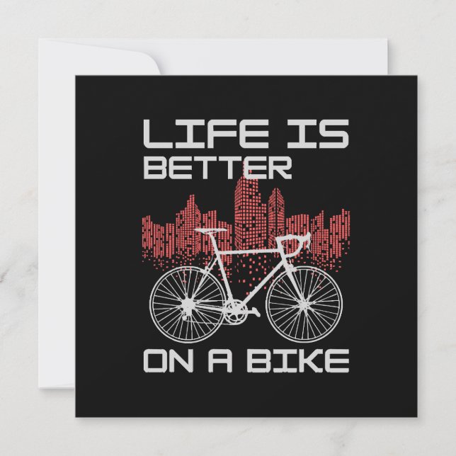 Convite A vida é melhor de bicicleta (Frente)