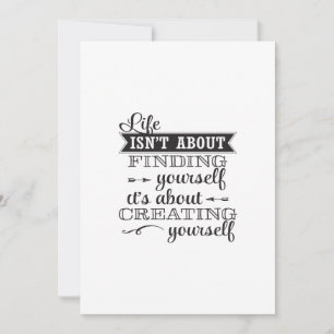 Convite a vida não é sobre encontrar-se a si mesma. É s