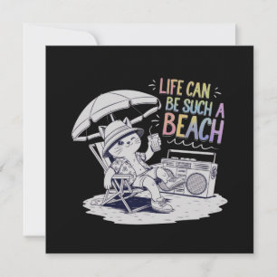 Convite A vida pode ser uma praia: divertida e vida relaxa