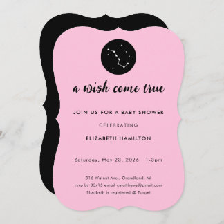 Convite A Wish Come True Big Dipper Baby Shower Invitation
