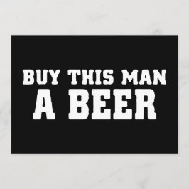 Convite aa31 compre cerveja para este homem festa de despe