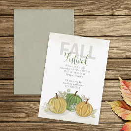 Convite Abaulência de Abóbora de Cores de Água Simples