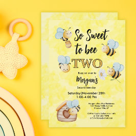 Convite Abelha-branca Duas Festas de aniversário-de-preto-