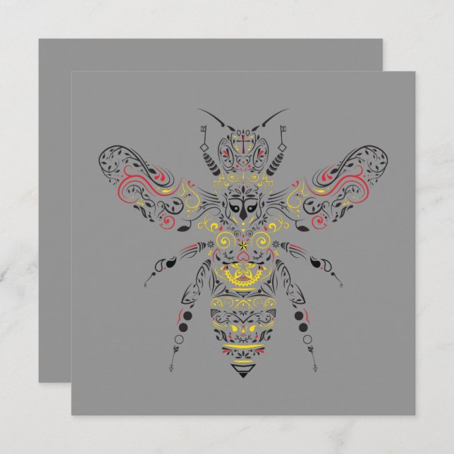 Convite abelha de rainha (Frente/Verso)