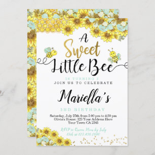Convite Abelha Primeiro Aniversário
