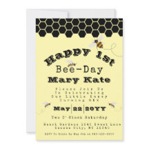 Abelha primeiro aniversario de mel amarela e negra