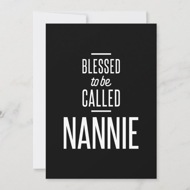 Convite Abençoado Seja Chamado Nannie (Frente)