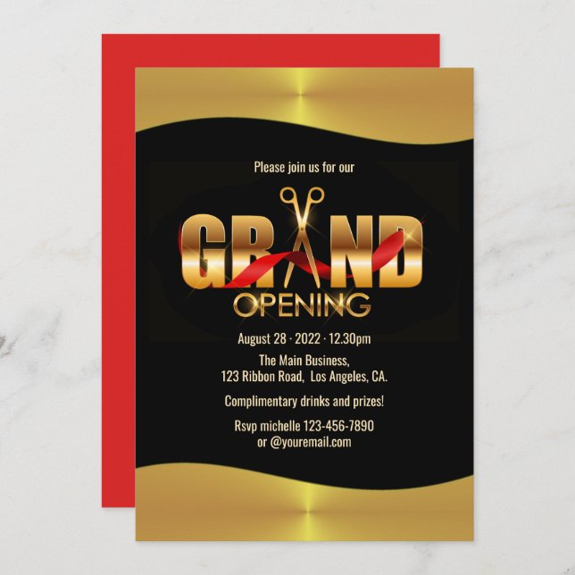 Convite Abertura da Loja (Frente/Verso)