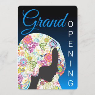 Convite Abertura de grande salão de beleza de cabelos de 