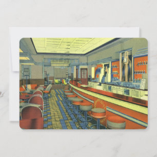 Convite Abertura suave de lanchonete ou restaurante retrô
