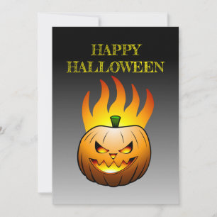 Convite Abóbora de Halloween Jack-o-lantern