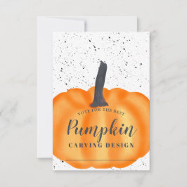 Convite Abóbora-laranja do Dia das Bruxas esculpindo desig