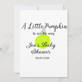 Convite Abóbora neon verde pequena abóbora está a caminho 