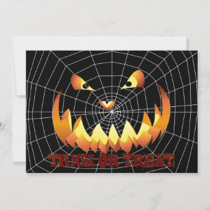 Convite Abóbora Rosto 4 para o Halloween