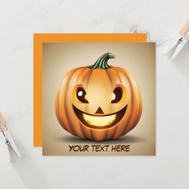 Convite Abóbora Sorridente (Frente/Verso In Situ)